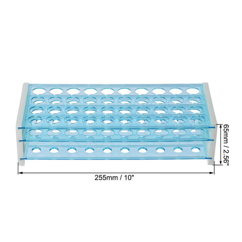 uxcell Detachable Polypropylene Test Tube Holder Rack 40 Hole for 15-18mm Tubes Light Blue...