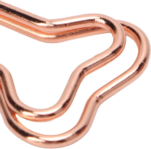 Paper Clip, 100Pcs Rose Gold Paper Clips Shaped Paper Photo Clips Clamps Metallic with Storage Box for Office Home School Papperwork Art Craft...