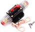 100A Audio Inline Circuit Breaker 12V, Auto Fuse Holder 100 Amp with Manual Reset for Car Audio RV Home Marine Boat Truck, with Tubular Ring Termi...
