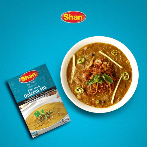 Shan Haleem Recipe and Seasoning Mix 1.76 oz (50g) - Spice Powder for Traditional Meat and Lentil Curry - Suitable for Vegetarians - Airtight Bag ...