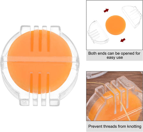 2pcs Beeswax Thread Conditioners Thread Wax Block with Plastic Box for Quilting Sewing, Embroidery Wax Sewing Supplies, Golden...