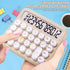 Mechanical Switch Calculator, Desktop Calculator 12 Digit Large LCD Display Big Button Calculator for Christmas Apricot Clear Standard for Daily a...
