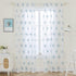 Embroidered Teal Starfish Sheer Curtains for Living Room 84 inches Long Rod Pocket Retro Voile Window Curtains Drapes for Bedroom 52 x 84 Inch 1 P...