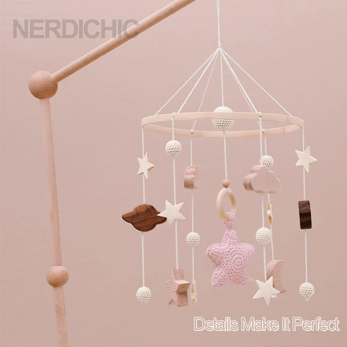 Baby Crib Mobile for Boys Girls, Boho Nursery Decor Mobile for Bassinet, Gender Neutral Mobile Crib Accessories for Infant Bedroom Hanging - Felt ...