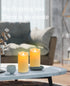Waterproof Flameless Candle with Remote Control Timer Outdoor LED Pillar Candles Height 6'' Diameter 3.15 '' Candle Set of 2...