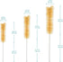 stonylab 10 Pack Tube Brushes, Bristle Test Tube Bottle Wash Cleaning Brushes with Radial Tufted End for Laboratory, Size Assorted...