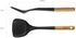 STAUB Wok Spatula, Perfect for Scooping, Flipping, Stirring, and Turning Stir Fries, One Size, Durable BPA-free Matte Black Silicone, Acacia Wood ...