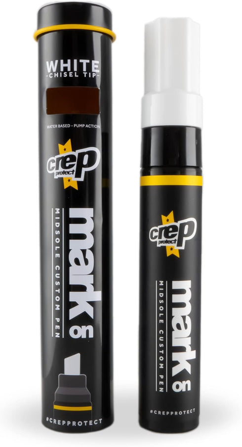 Crep Protect Sneaker Mark-On Pen - Restore and Customize Sneaker Midsoles with Precision, 8MM Chisel tip (White)...