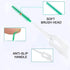 300 Pieces Dual-Use Interdental Brushes Soft Silicone, Disposable Dental Picks,Premium Dental Floss Picks for Effective Teeth Cleaning(200pcs Blue...