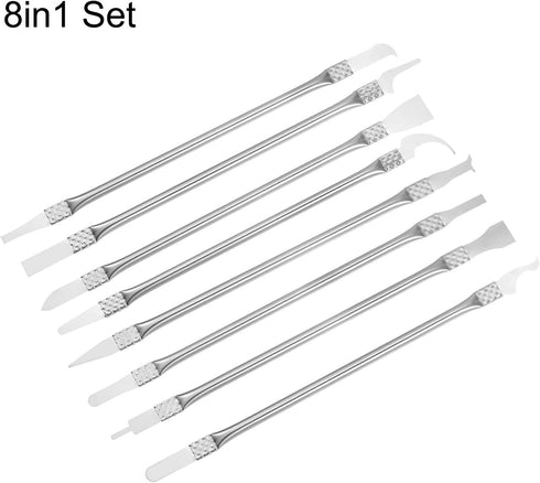 uxcell 8in1 Set Electronics Repair Tool for Curved Screen 304 Stainless Steel Pry Bar Disassemble Removing Set...