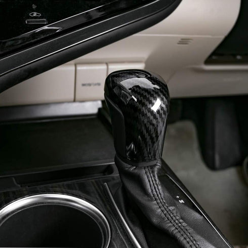 Unifizz Car Accessories Sporty Auto Gear Shift Knob Cover Trim Protector Cap Carbon Fiber Style Camry 2018-2023 for T-OYO-ta Corolla Avalon 2019-2...