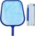 Pool Skimmer Net with 5 Sections 47" Detachable Pole, Leaf Skimmer Mesh Rake Net for Spa Pond Swimming Pool, Pool Cleaner Supplies and Accessories...