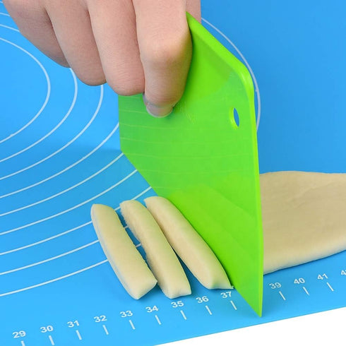 Non Stick Silicone Baking Mat, Blue 25 Inches x 18 Inches Non Slip on Surfaces for Rolling Dough with Measurements, Heat Resistant, Reusable, and ...