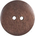 50 Pcs Classic Wooden Buttons, 1-Inch (25mm) Diameter - Brown,Convex,2 Holes,for Sewing Projects...