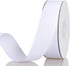 ATRBB 25 Yards 1 Inch Solid Grosgrain Ribbon Roll for Gift Wrapping DIY Hair Accessories (White)...