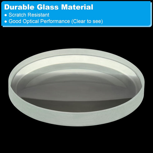 PATIKIL 8" (200mm) Focal Length Double Concave Lens, 2 Pack 50mm Diameter 5mm Height Glass Optically Polished Round Edges Lens for Physics Experim...