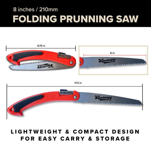Hardware Folding Tree Saw 8" Hand Pruning Saw for Gardening as Bone saw for Hunting, Survival Saw for Camping Wood/Tree Cutter, Limb Saw Bushcraft...