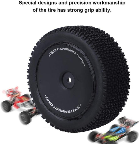 2Pcs RC Tire, 1:14 Scale RC Car Rear Tires Tire Replacement Tyre Upgrade Spare Parts RC Modification Accessory for Wltoys 144001 1/14 RC Car(Black...