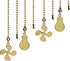 Ceiling Fan Pull Chain Set, 4 Pieces Bulb and Fan Pattern Pull Chain Extension Fan Pull Chain Pendant 12 Inch Ceiling Fan Chain Extender with Ball...