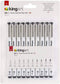 KINGART 430-10 PRO Inkline Black Micro Line & Precision Graphic Pens, 10 Assorted Nibs, BLACK Archival Waterproof Japanese Ink for Art, Illustrati...