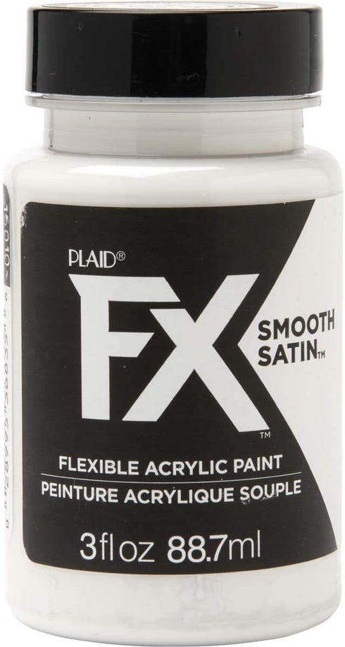 PlaidFX Smooth Satin Flexible Acrylic Paint Ideal for Pliable Surfaces and Cosplay Costumes, Non-Cracking or Peeling, No-Tack, Durable, 3 oz, Bliz...