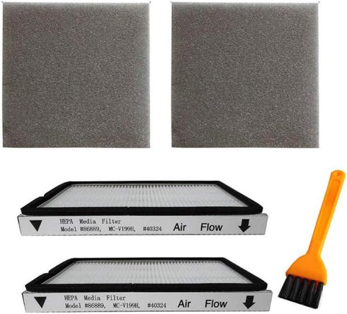 VideoPUP 2 Pack Exhaust HEPA Filters with Foam Filters, HEPA Media Filter Compatible with Kenmore EF-1 Compares to Model 86889, Compatible with Pa...