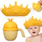 Baby Shower Cap Adjustable Silicone Crown Shampoo Bath Cap Visor Cap with Baby Shampoo Rinse Cup Cute Baby Bath Rinse Cup Protecting Eye Ear for I...