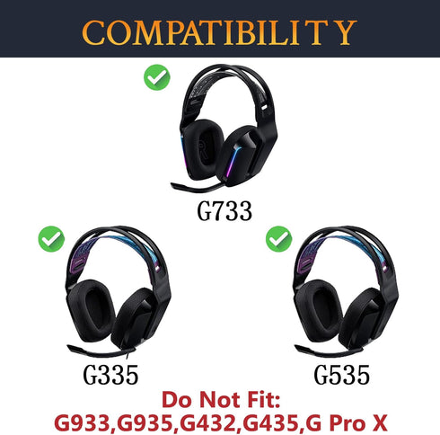 SOULWIT Professional Earpads Replacement for Logitech G733 G535 G335 Lightspeed Wireless Gaming Headset, Ear Pads Cushions with Comfort Noise Isol...