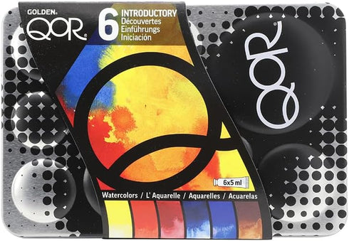 QoR Introductory 6 Set by GOLDEN, 6 x 5 ml tubes, Professional Watercolor Paint Set...