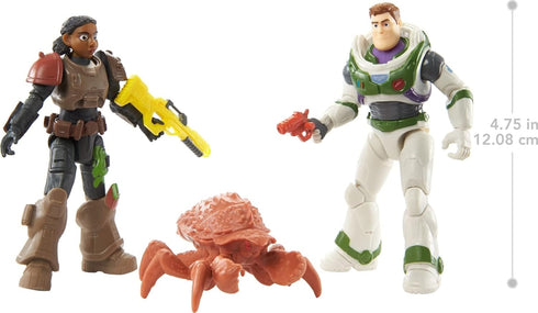 Mattel Disney and Pixar Lightyear Toy Figures and Accessories, 5-in Scale Izzy & Buzz Figures, Oversized Bug & Blasters...
