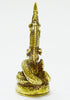 WitnyStore Tiny 1¼" Brass Buddha Staute Power Naga Mini Statue Animistic Fertility Symbol Traditional Thai Belief Amulet Miniature Collectible Fig...