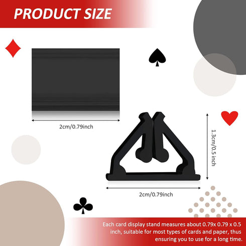 Maitys 24 Pcs Plastic Game Piece Stands Card Stands Plastic Card Holder Games Board Markers DIY Game Card Stands for Board Game Party(Black)...