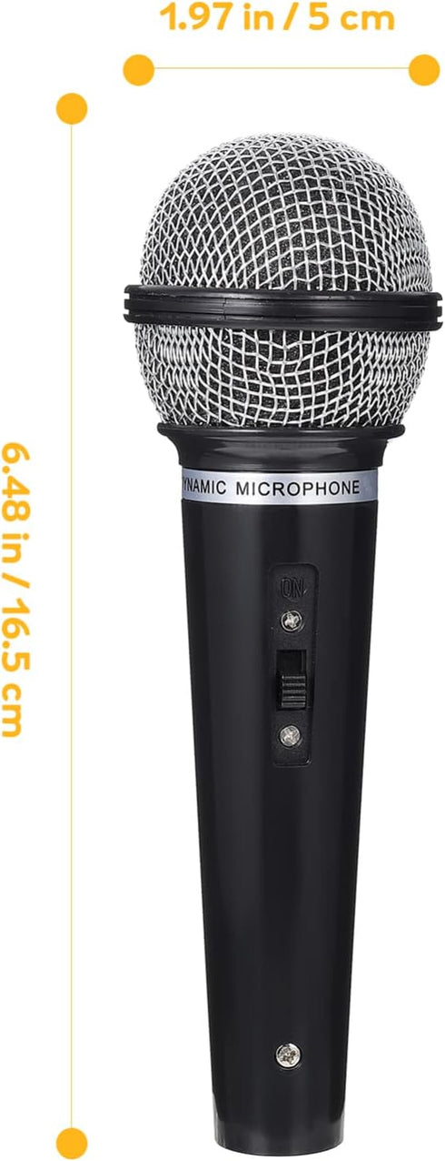NUOBESTY Pretend Microphone for Kids Fake Microphone Prop Plastic Microphone Toy for Karaoke Music Birthday Party Favors Black...