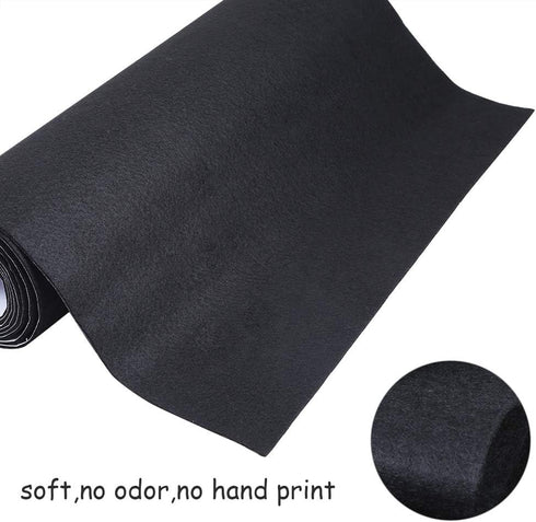 Caydo Large Black Self Adhesive Felt Roll Shelf Liner for DIY Projects Costume, Jewelry Drawer Craft Fabric Peel Stick 15.7" x 78.7"...