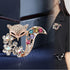 Vintage crystal rhinestones fox brooch women girl fashion personality jewelry Lapel Pin Safety Pin...