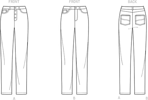 Simplicity Misses' and Women's Vintage Jeans Packet, Code 9266 Sewing Pattern, Sizes 20W-28W, White...