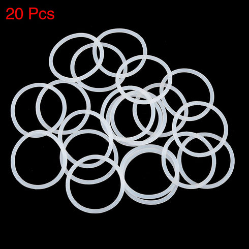 X AUTOHAUX Silicone O-Rings, 45mm OD 38.8mm ID 3.1mm Width VMQ Seal Gasket for Compressor Valves Pipe Repair, White, Pack of 20...