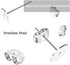 450PCS Earring Posts Stainless Steel Flat Pad,Hypoallergenic Stud Earrings with Butterfly and Rubber Bullet Earring Backs for Jewelry DIY Making F...