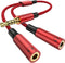 MOSWAG Headphone Mic Splitters Adapter Audio Headphone Connector Mutual Convertors for Gaming Headset, PS4, Xbox One, Notebook, Mobile Phone and T...
