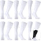 6 Pairs Stirrup Sanitary Liner Baseball Socks Under Stirrup Sanitary Liner Softball Tube Socks Multi Sport Field Hockey Football Socks for Adults...