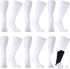 6 Pairs Stirrup Sanitary Liner Baseball Socks Under Stirrup Sanitary Liner Softball Tube Socks Multi Sport Field Hockey Football Socks for Adults...