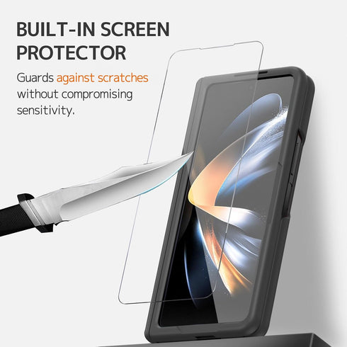 NINKI Compatible Samsung Galaxy Z Fold 4 Case with S Pen Holder and Slim S Pen,Kickstand Hinge Case for Samsung Z Fold 4 Case Screen Protector,Sam...