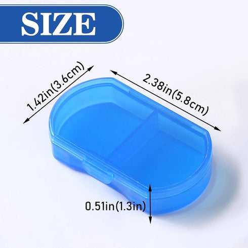 2PCS Pill Case for Purse Small 4PCS Pill Organizer Portable Travel Daily Pill Containers AM & PM Mini Pill Box Vitamin, Fish Oil, Supplement Holde...