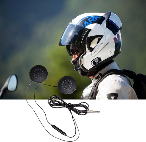 Flylin Motorcycle Helmet Headset, Universal Racing Helmet Speakers for Motorcycle Motorcycle Headphones Wired Helmet Sports Headset Helmet Earphon...
