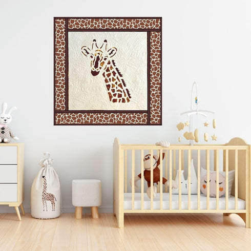 Graceful Giraffe Quilt Pattern by Patterns on the Prairie, Fusible Raw Edge Applique, Finished Size 48 x 48"...