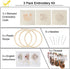 3 Pack Embroidery Starter Kit for Beginners Stamped Cross Stitch Kits with Cute Flowers and Plants Patterns with Embroidery Hoops and Color Thread...