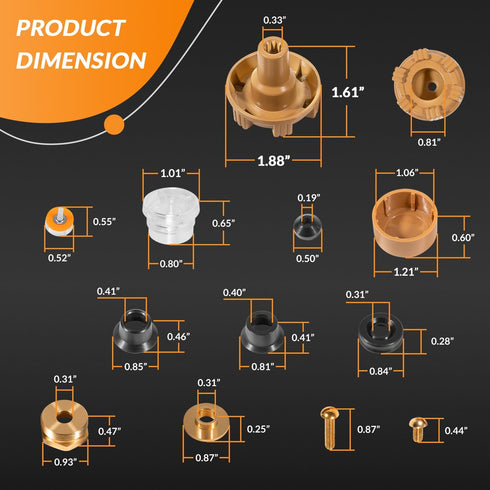 Replace for RK-17MH Repair Kit, Wall Hydrant Metal Handle Repair Kit, fit for Woodford Model 17 Residential Wall Faucet (12 Pcs)...