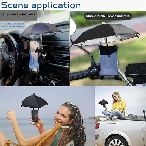 Phone Umbrella for Sun Shade,Phone Umbrella Suction Cup Stand,Outdoor Anti-Glare Cell Phone Cute Sun shade Holder,Car Phone Navigation Sun Shade U...