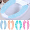 4 Pairs of Soft and Warm Toilet Seat Cover, Can Clean and Reuse Toilet Pads, Suitable for Toilet Rings of Different Shapes, Portable and Easy Inst...