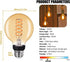 G25(G80) LED Globe Vintage Edison Bulbs, Antique Flexible Spiral LED Filament Light Bulb, 6W Equivalent to 60W, 600LM, Warm White 2500K, E26 Base,...